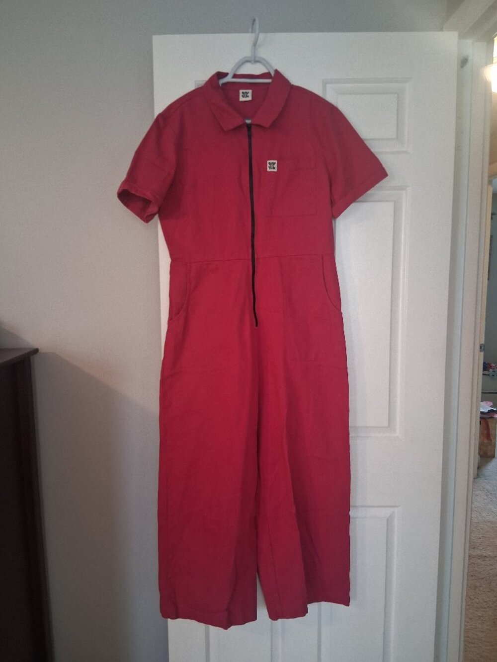 Lucy & Yak jumpsuit in dark pink, size UK 14/US 10 (EUC)